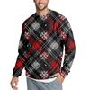 Men's Casual Fashion Printed Round Neck Pullover Sweatshirt