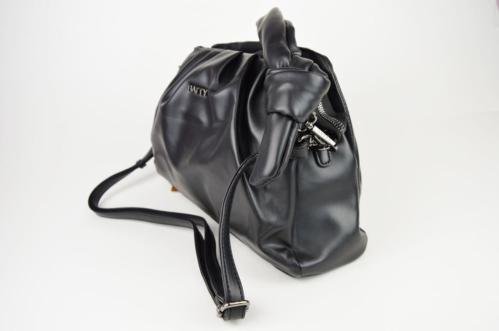 Batty 1071 Leather Handle Bag Black