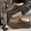 Bread Shoes Autumn New Bag Head Half Slippers 2025 Lazy Pedal Versatile Thin Slippers Thick-soled Outer Wear