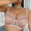 Ultra-thin Sexy Lace Mesh Without Chest Pads Comfortable and Breathable Underwear Gathered Upper Support Underwire Bra