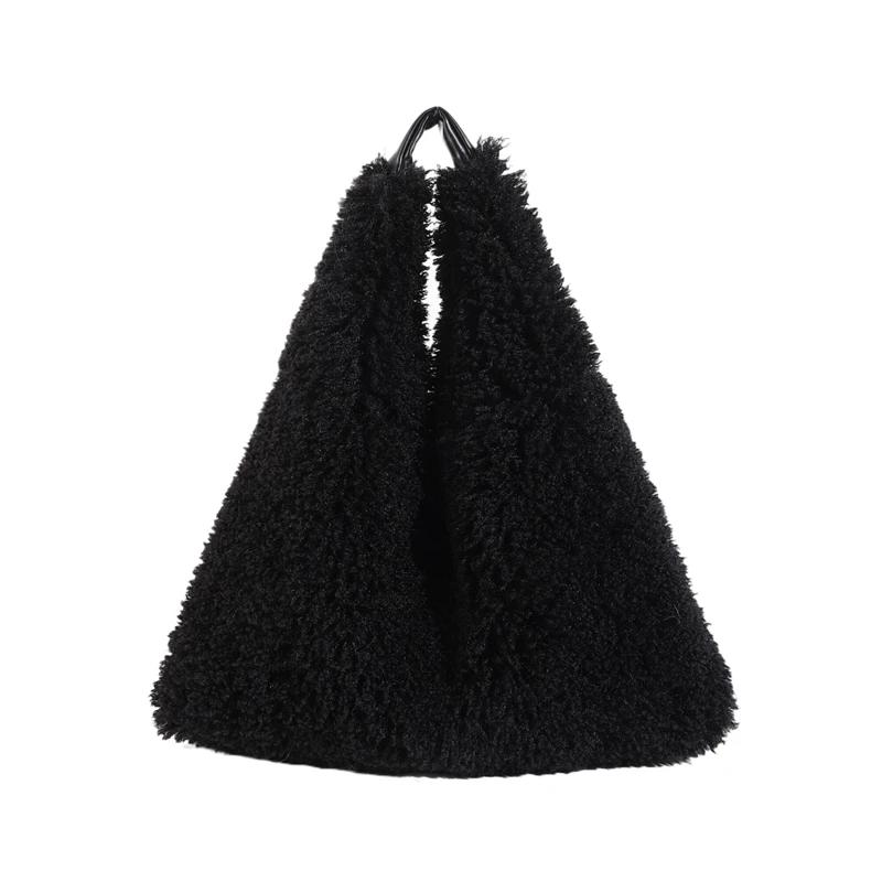 Simple Feminine Fur Shoulder Bag Large Capacity Casual Bags Versatile Bag New Styles