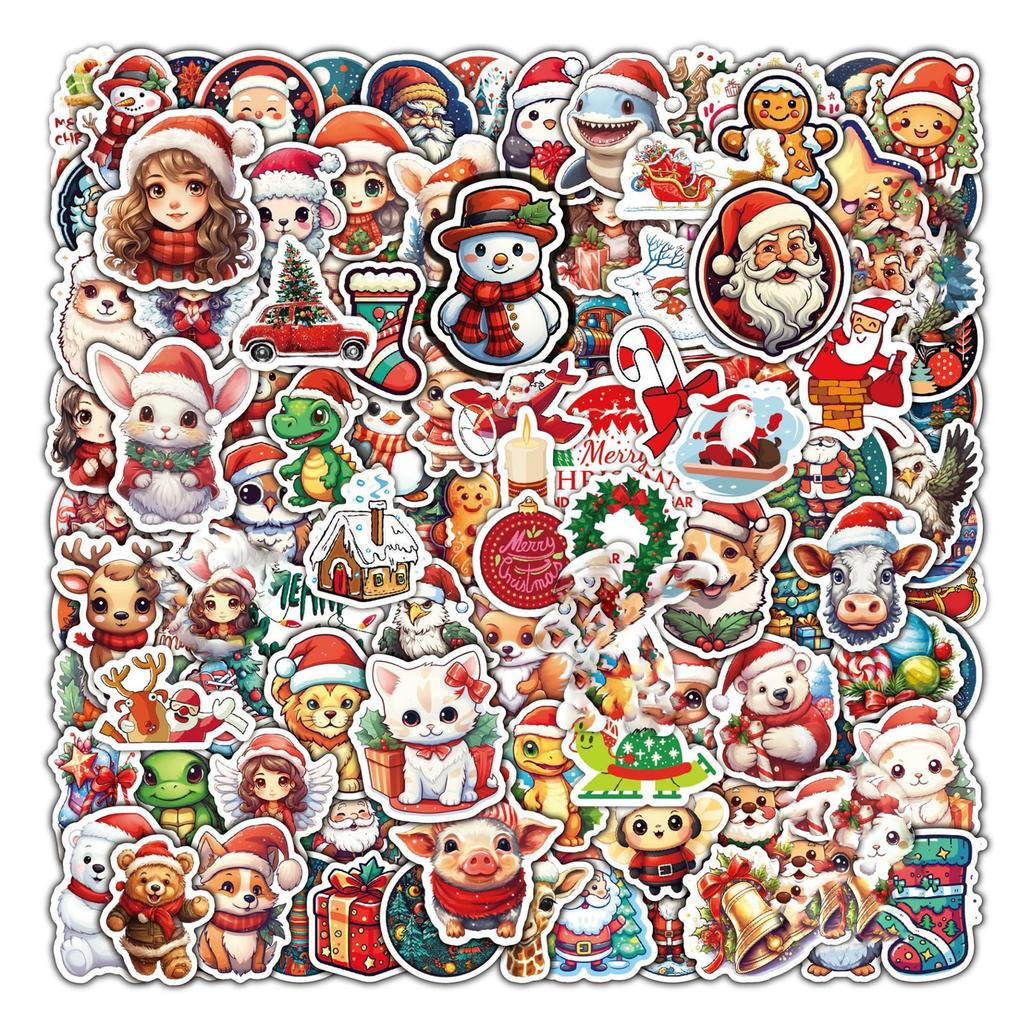 100 Pcs Christmas Stickers For Children, Elderly, Snowflake Themed Party Gifts, Computers, Christmas Stickers