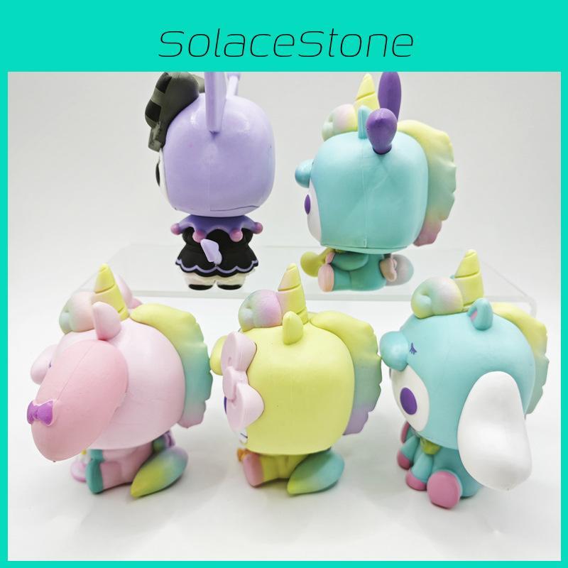 Unicorn Sanlio Rainbow Model Cake Decoration Festival Gift Doll