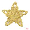 5X Lovely Rattan Star Ornaments Christmas Birthday Party Decorations 6CM