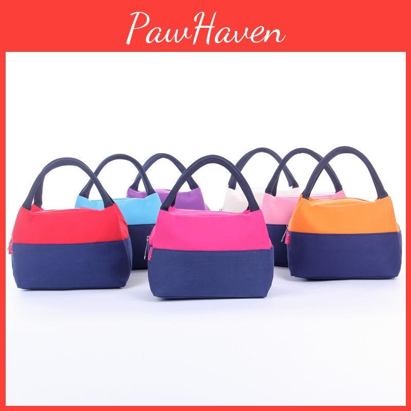 Geräumige Lunchtasche Canvas Picknick Büro Essential Mit Auslaufsicherem Thermogriff