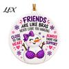 Hanging Decorations for Fireplace Funny Friendship Christmas Pendant, Durable Acrylic Ornament, Creative Xmas Decorative Party Supplies Festival Tree