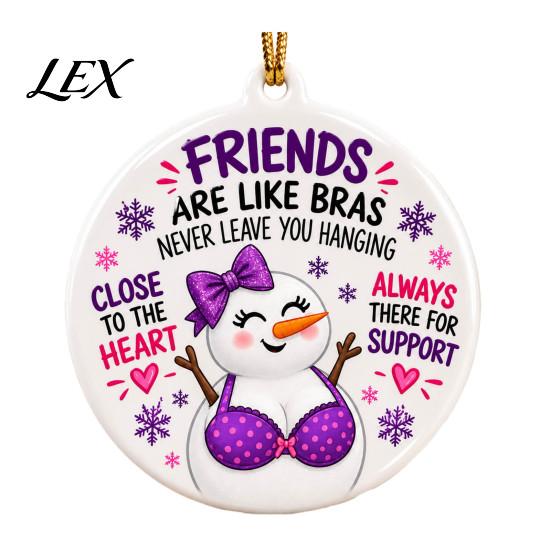 Hanging Decorations for Fireplace Funny Friendship Christmas Pendant, Durable Acrylic Ornament, Creative Xmas Decorative Party Supplies Festival Tree