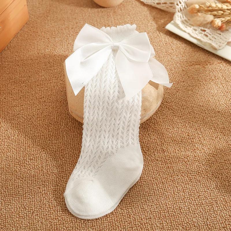 Baby Boy  Floor Ventilate Socks Children's Bow Solid Color Medium Stockings Sock Stuff Accessories Newborn Clothing Girl Cotton