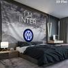 Inter Milan Wall tapestry, aesthetic printed fabric blanket, suitable for bedroom, living room, and home decor.