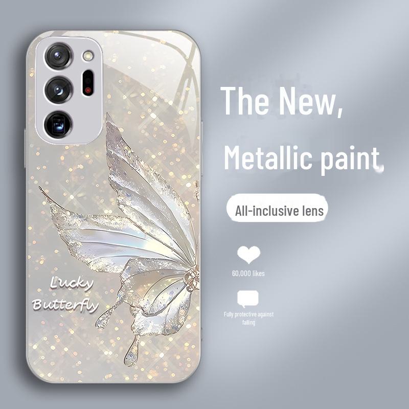 Samsung A04S Crystal Butterfly A13ins Wind 15 Gradient Note 40 All-inclusive Anti-fall Liquid Pro Phone Case.