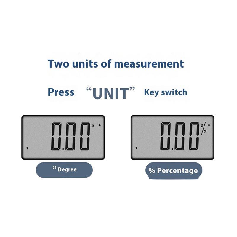 ABFS Zinc Alloy Mini Digital Protractor 4X 90 Degree Angle Finder LCD Inclinometer High Accuracy Precision Level Tool Slope Mete