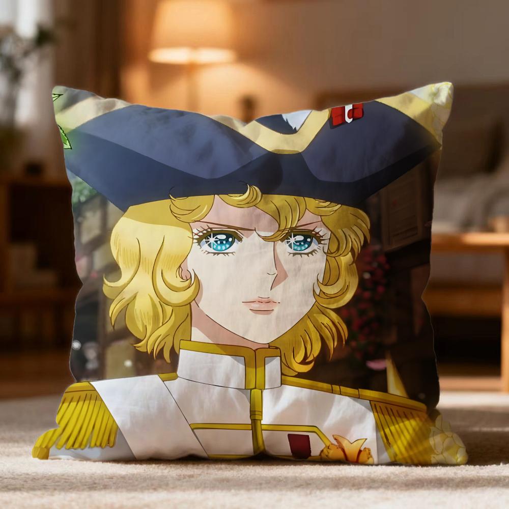 Fashion TThe Rose of Versailleses Cushion Cover Soft Washable Pillow Case Multi-Scene for Couch Bed Travel Office Use