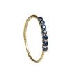 Fine Row Diamond Blue Zircon Index Finger Ring, Trendy Internet Celebrity Retro Fashion Ring, Simple And Compact Finger