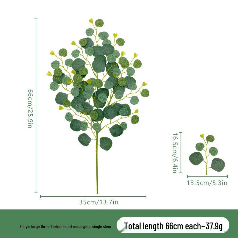 Eucalyptus Rattan Vine with Artificial Leaves and Flowers for Ceiling Hanging