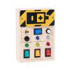 Interactive LED Wooden Busy Board: Children's Early Education Toy with Switches & Sockets