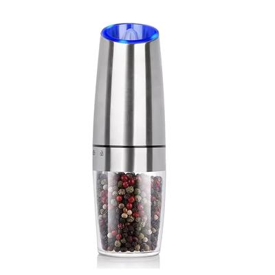 New 1pc/2pcs, Gravity Electric Salt And Pepper Grinder - Salt & Pepper Mill Sets With LED Light, One Hand Automatic Operation, Adjus