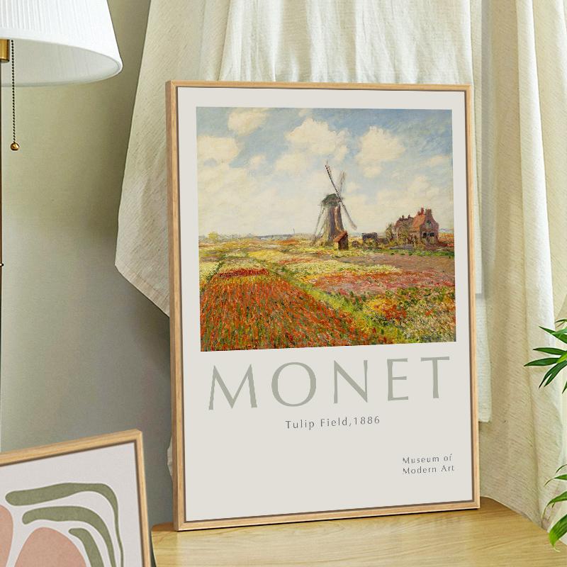 Modern Minimalist Retro Landscape Monet Hand-painted Oil Painting Wall Canvas Posters Painting Prints For Living Room Home Decor