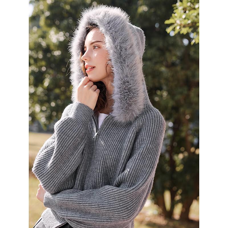 Betu Women's Hooded Knitted Cardigan