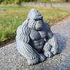 Leisure Gorilla Statue Desk Guardian Orangutan Figurine Home Office Desktop Decoration Plastic Simulation Animal Ornament Christmas Gift