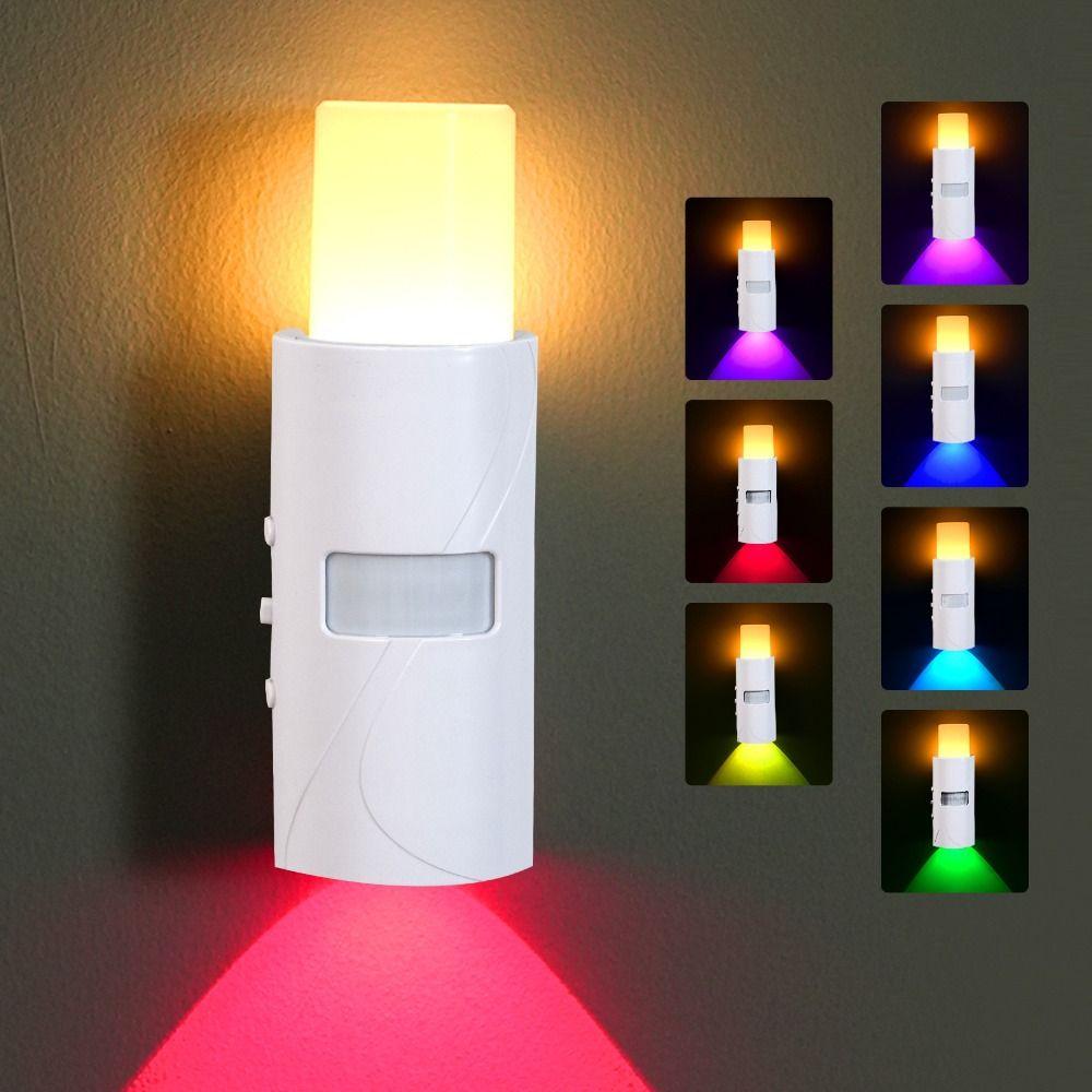 Rechargeable RGB Color Changing LED Wall Light Magnetic Base Intelligent Sensor Dual-head Wall Lamp for 5V1500mAh