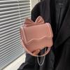Summer Fashionable Chic Handbag Stylish Minimalist Pu Small Square Bag In Black Beige Pink Or Khaki