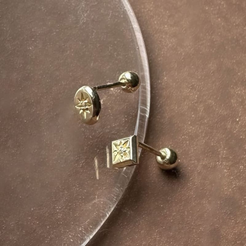 Youngglow 14k Sparkle Carving Piercing (2type)