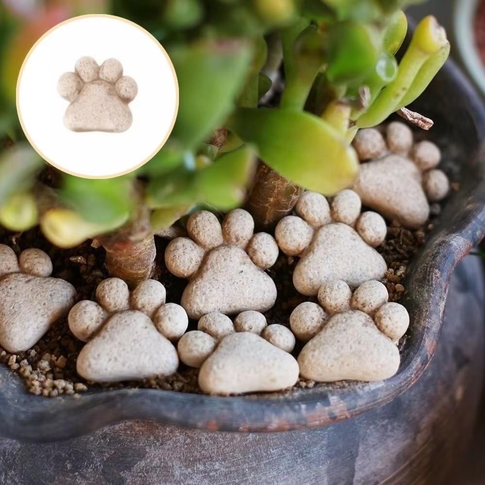 20pcs Landscaping Flowerpot Decoration Resin Cat Claw Ornaments Cat Paw Stepping Stones  Pathways
