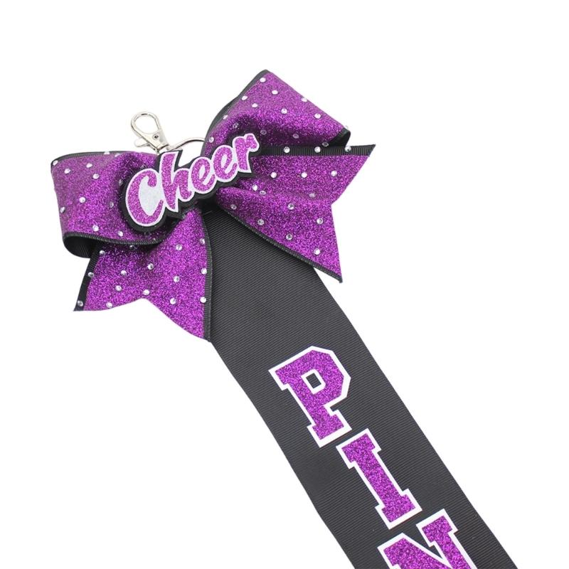 Cheerleader Inspirierender Schleifenband Schlüsselanhänger Zubehör Für Modebegeisterte Tägliche Nutzung