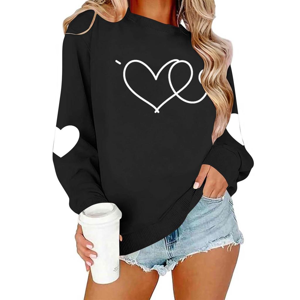 Modisches Damen Oversize Casual Daily Plus Size Langarm Kapuzensweatshirt