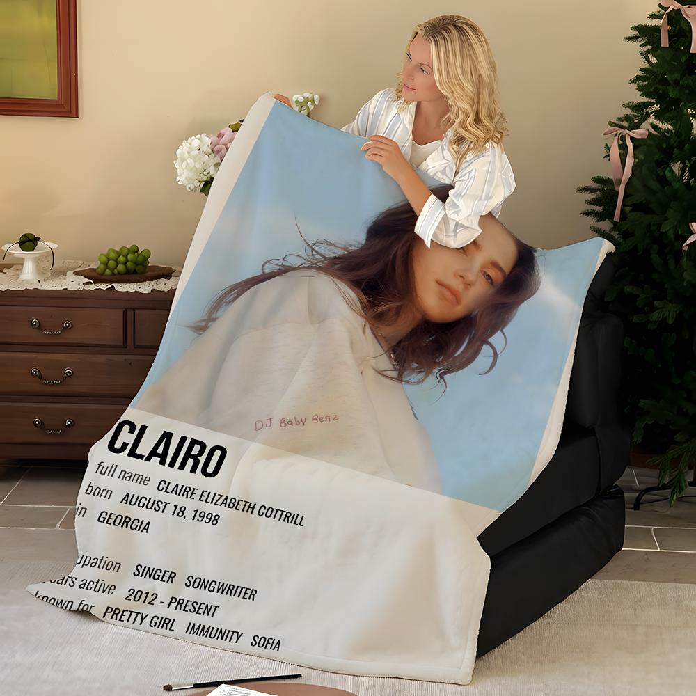 Music C-Clairo Throw Flannel Blanket, Soft Warm, Durable & Washable cute Cool