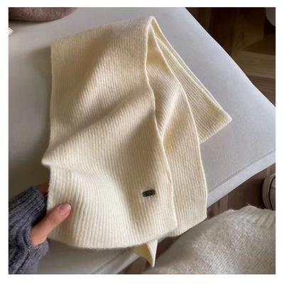 New Winter Solid Color Japanese and Korean Style October Siege Wool Scarf for Women Soft Light Skinned and Versatile Couple Scarf for Men