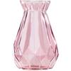 Glass Vase Vase Solid Color Clear Style Pink Glass Water Bottle Jug 14.5cm High Decorative Home Wedd