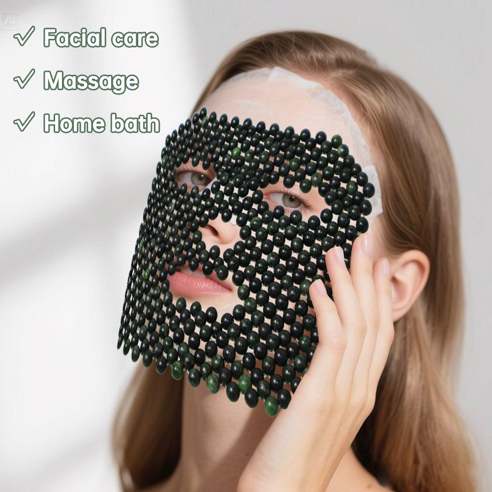Natural Jade Stone Face Mask | 0 Electricity | Reduce Puffiness & Dark Circles | Migraine & Eye Fatigue Relief