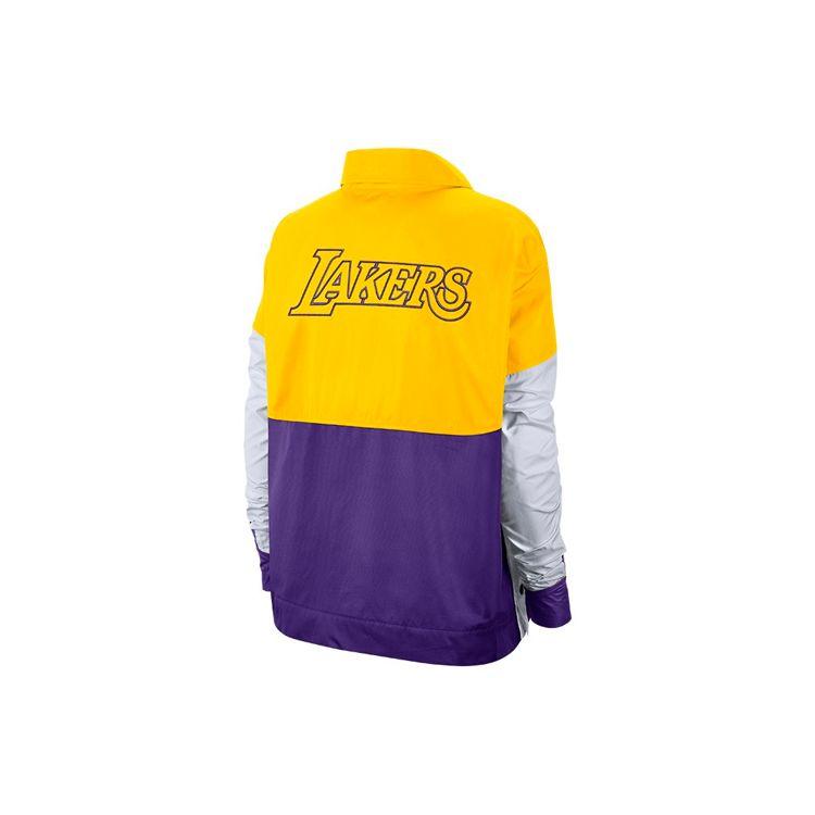 Nike Jachetă Tricotată cu Panouri Contrastante NBA Los Angeles Lakers Femei Îmbrăcăminte Exterioară Galben CJ7177-728