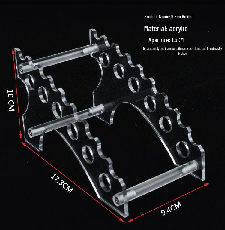 Clear Acrylic Pen and Pencil Display Stand with Customization Options