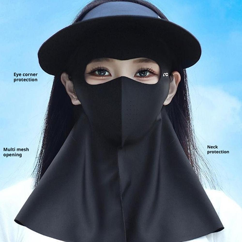 Güneş Kremi Maske Anti-UV İz Bırakmayan Yaz Maskesi Nefes Alabilen Buz Hissedilen Güneşlik Yüz Koruma Erkek Kadın Bisiklet Spor Maskesi