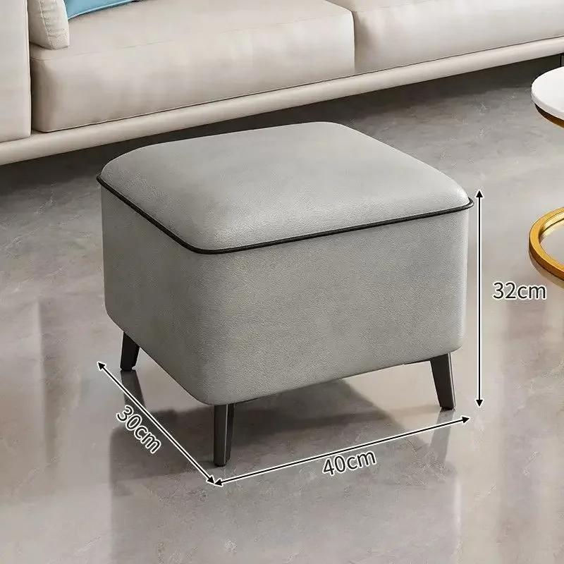 

Табурет Домашний Свет Роскошный Низкий Табурет Дверной Проем Обувь Сменные Табуреты Квадратный Табурет Гостиная Диван Боковая Скамья Кожаные Пуфы Пуф