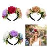 Natural Forest Styles Fabric Flower Hairband Comfortable Garlands Hairhoop For Beach Photography Valentines Day And Event