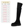 Thick-soled over-the-knee boots for women's autumn and winter new small suede thin long boots retro two-wear tall knight boots