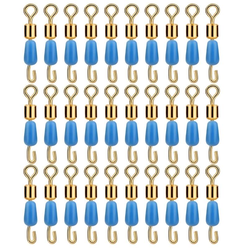 Fishing Barrels Swivels, High Strength Rolling Ball-Bearing Snaps Lures Connector Clips, Saltwater or Freshwater Fishing