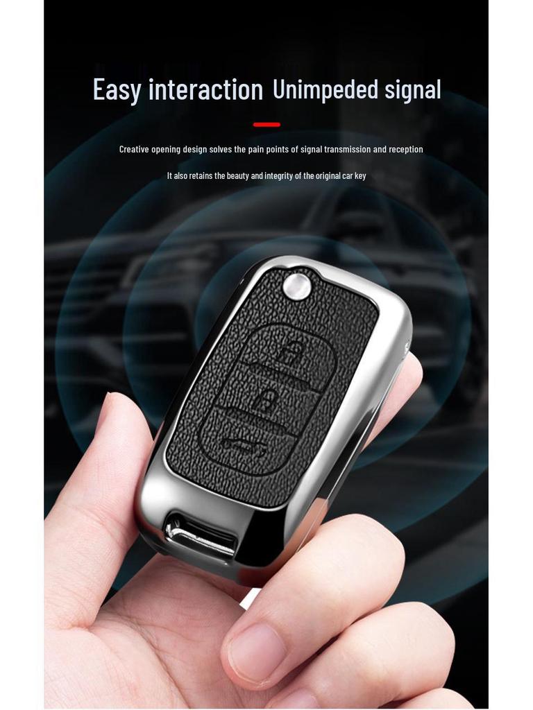 LADA Key Case: Premium Metal Shell for Renault Cars - Unisex Design