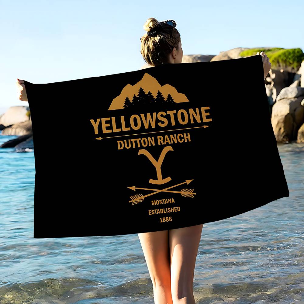 Yellowstone TV Show Microfiber Beach Towel Absorbent Quick Dry Soft Yoga Swimming Resort Mountain Climbing Towel