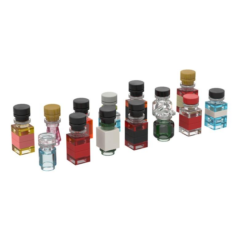 

10PCS/Set MOC Accessories Perfume Wine Bottle Glass bottles Learning Playthings ideal for Kids Model Construction Bricks Children Gifts Parts