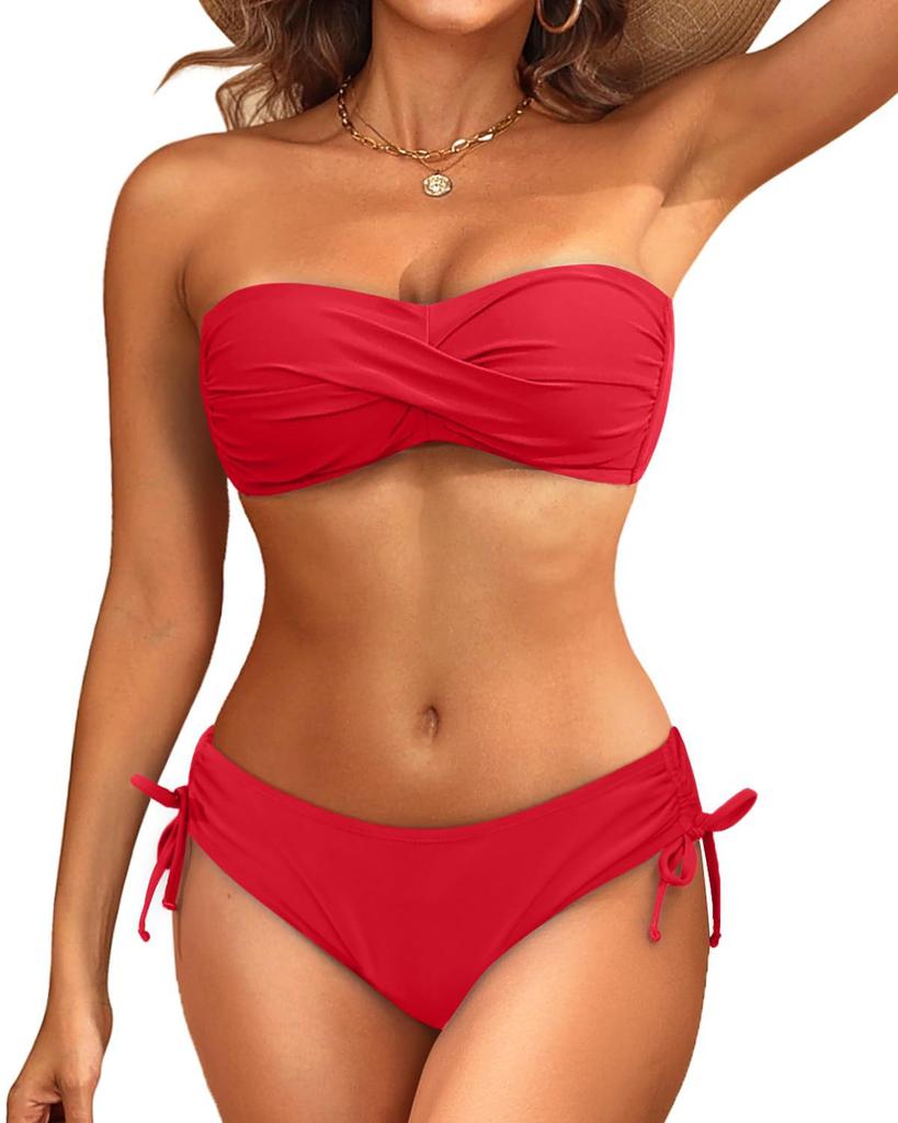 Split swimsuit women's new sexy bikini three-point tube top multi-color swimsuit