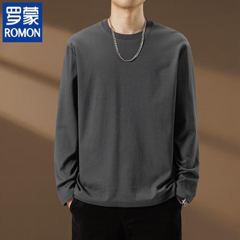 ROMON Men's Long Sleeve Round Neck T-Shirt