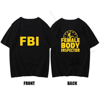 Lustiges T-Shirt Erwachsenenhumor Kleidung Weiblicher Inspektor Druck Tops Grafik T-Shirts Kurzärmeliges T-Shirt Ropa Hombre