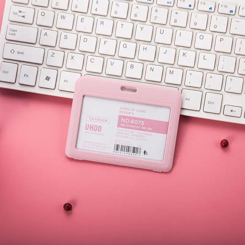 

Business Card Holder Retractable ID Card Holder Neck Strap Lanyard Badge Wallet Women Men Office Staff Card Cover Case
