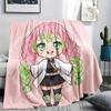 1PC Demon Slayer Print Flannel Blanket, High Quality All Seasons, Home Decor, Warmth and Comfort, Perfect for Christmas Gifts