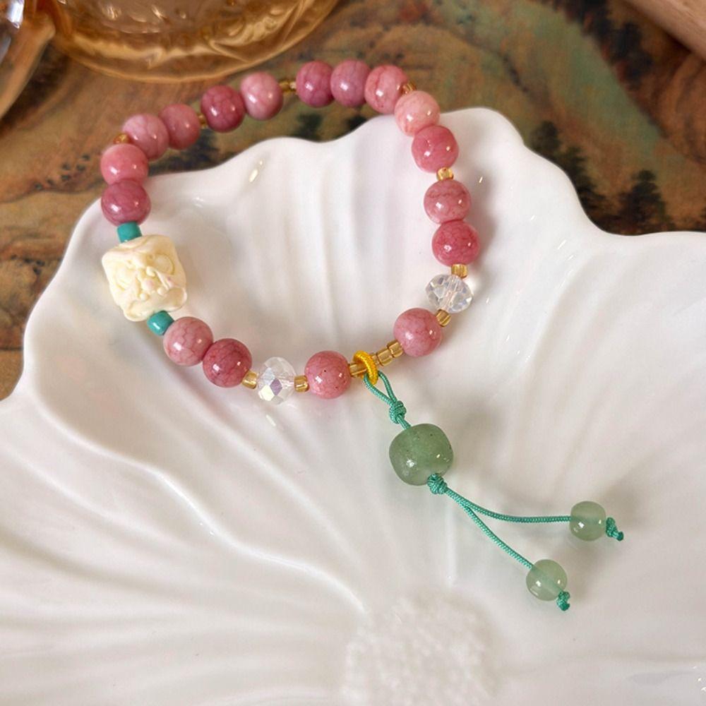 

Милая новая китайская ручная цепочка изящная ручная бижутерия мультфильм лев бисерный браслет бахрома для женщин style 1