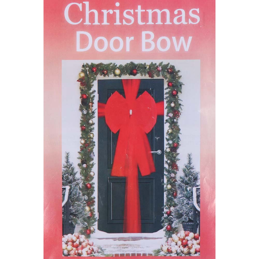 Red Christmas Front Door Bow Large Size Christmas Home Decoration Cabinet Bow Fireplace